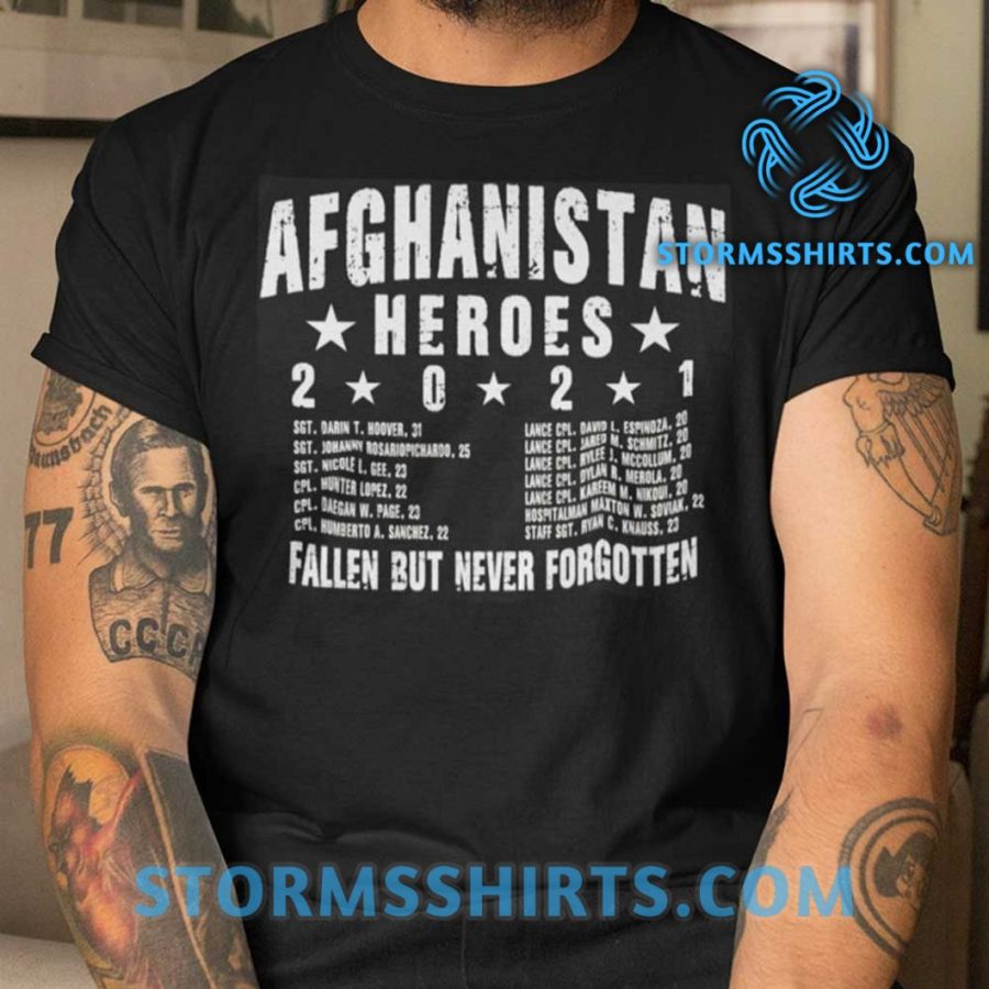 Afghanistan Heroes T Shirt Fallen But Never Forgotten