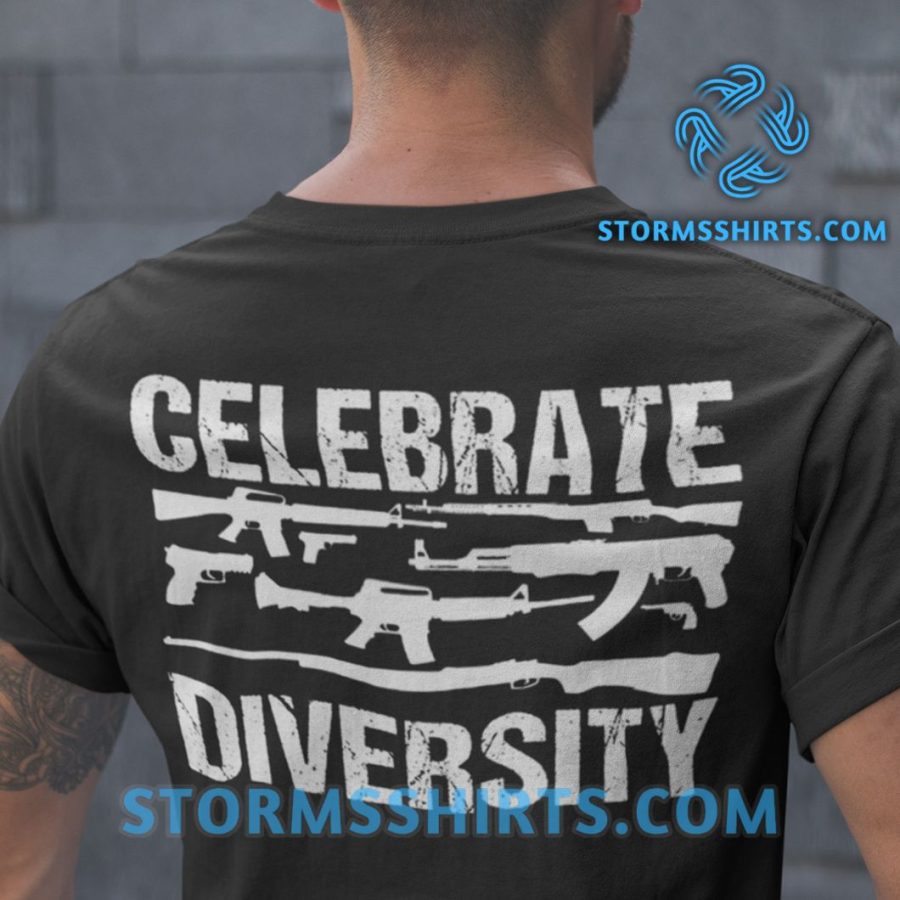 Celebrate Diversity Humor Gun Shirt – WU01