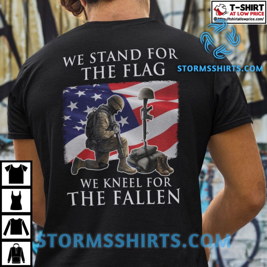 Veteran Shirt We Stand For The Flag American Helmet Bumper
