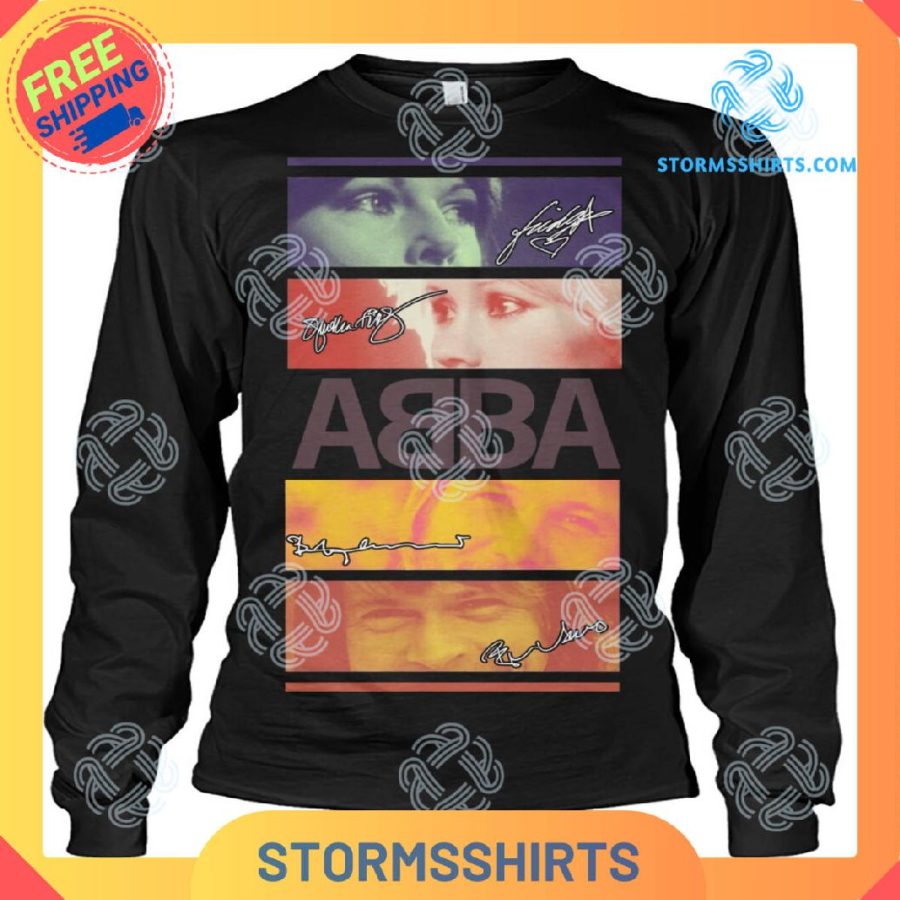 Abba music pop black t-shirt