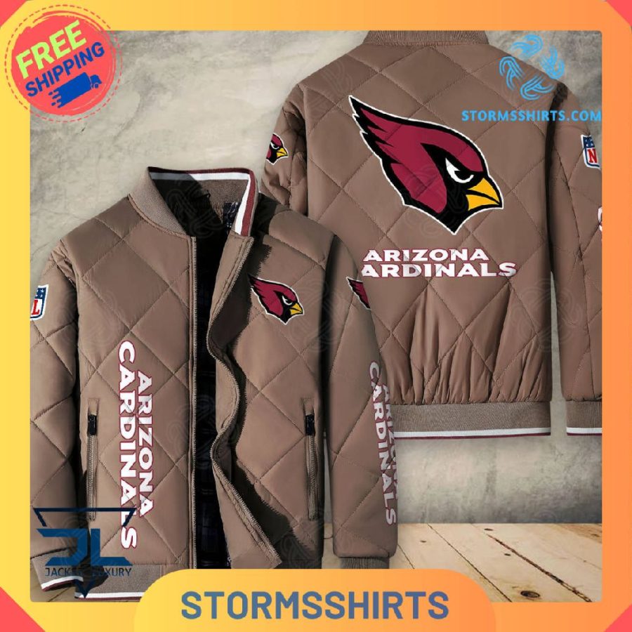 Arizona cardinals quilted bomber jacket