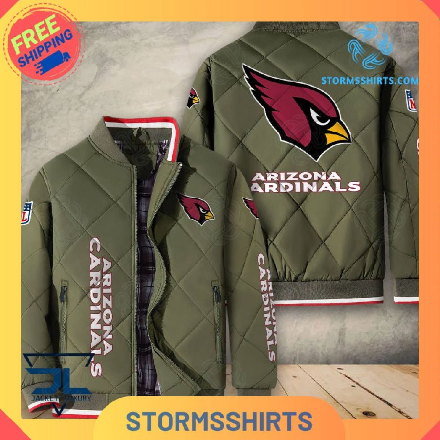 Arizona cardinals quilted bomber jacket