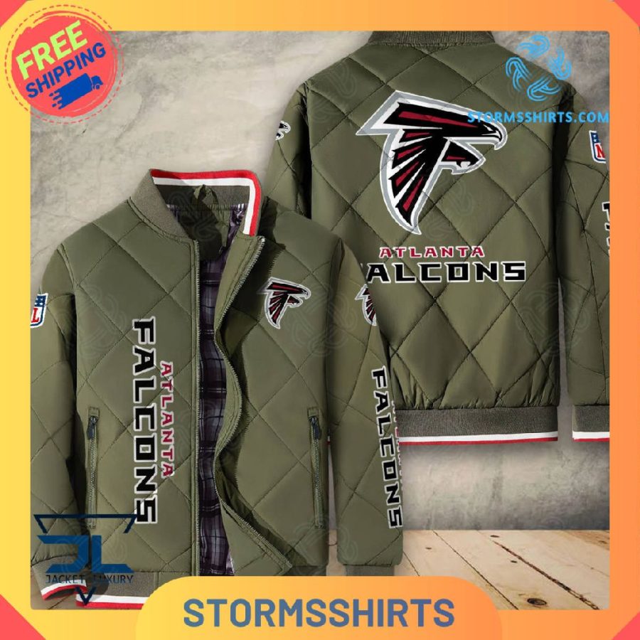 Atlanta falcons quilted bomber jacket