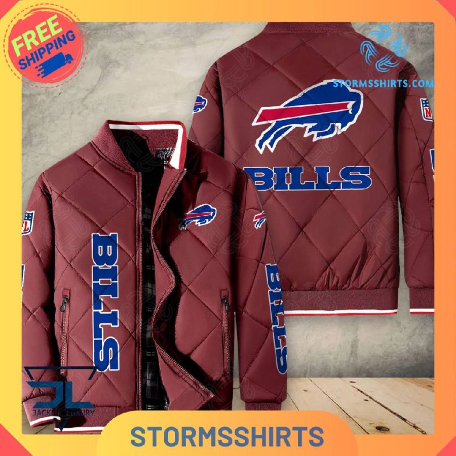 Buffalo bills quilted bomber jacket