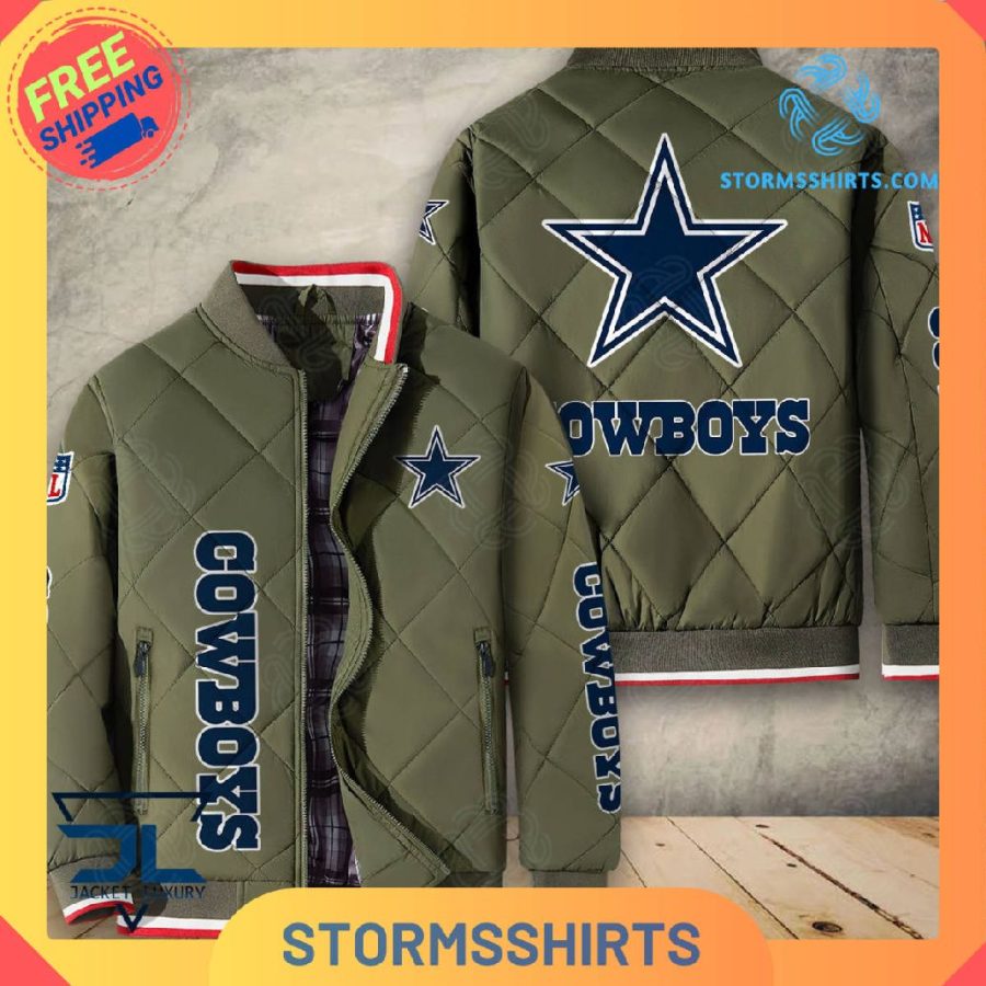 Dallas cowboys quilted bomber jacket