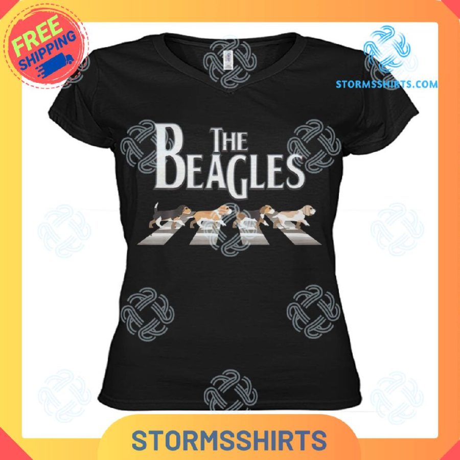 Dog beagles walk t-shirt