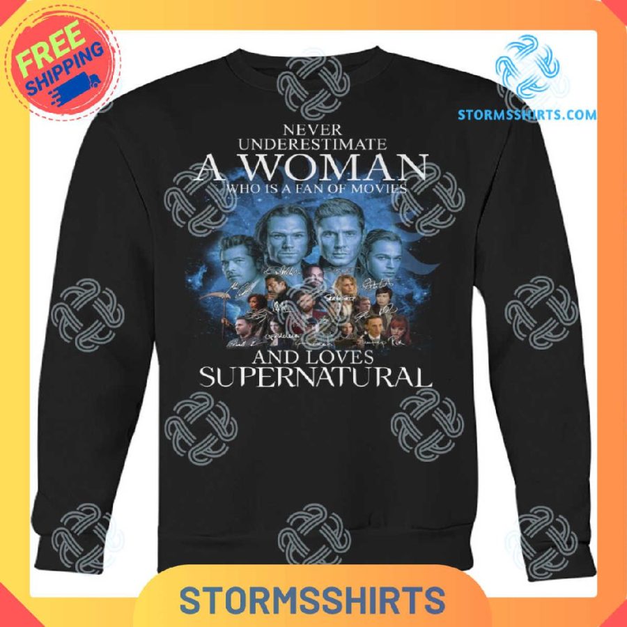 Fan of movies and loves supernatural sweatshirt