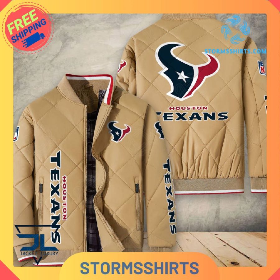Houston texans quilted bomber jacket