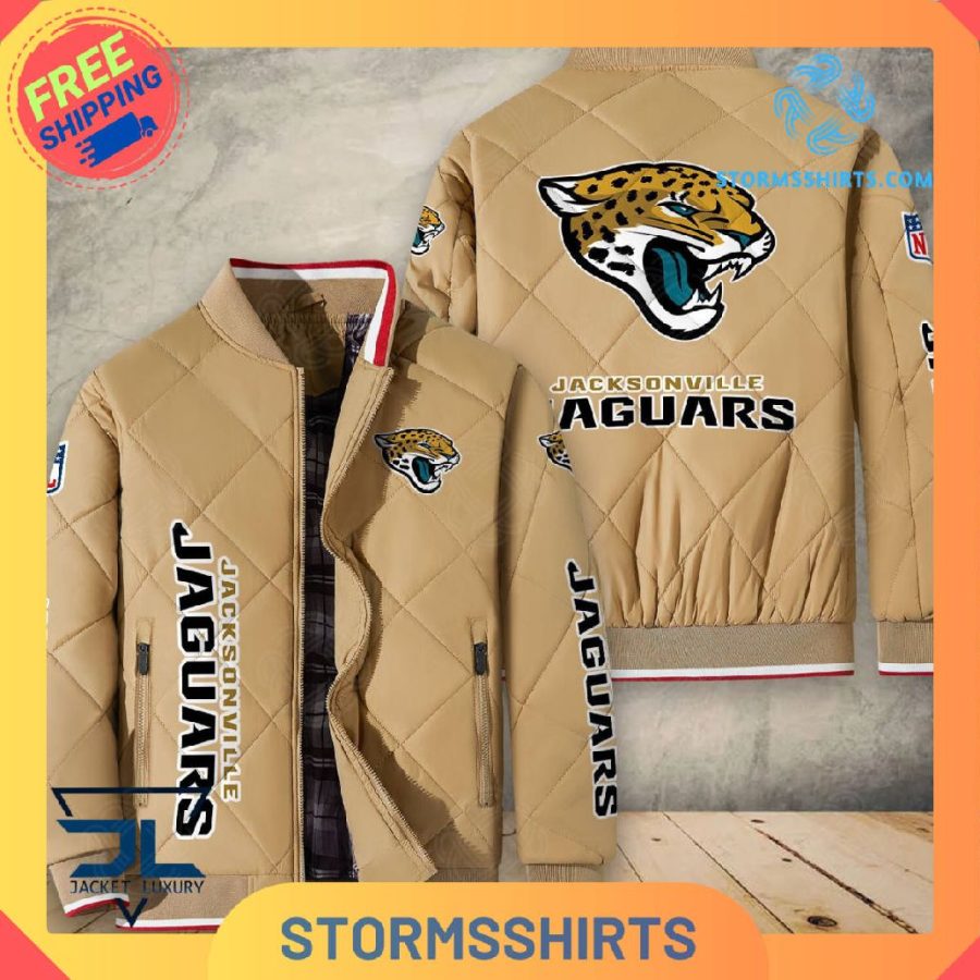 Jacksonville jaguars quilted bomber jacket