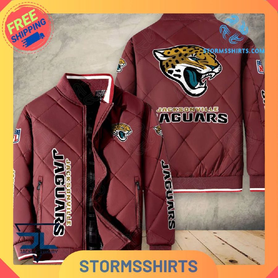 Jacksonville jaguars quilted bomber jacket