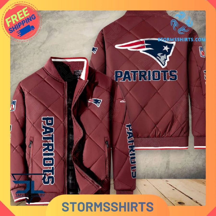 New england patriots quilted bomber jacket