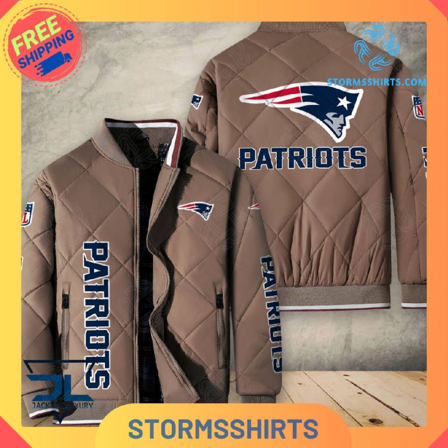 New england patriots quilted bomber jacket