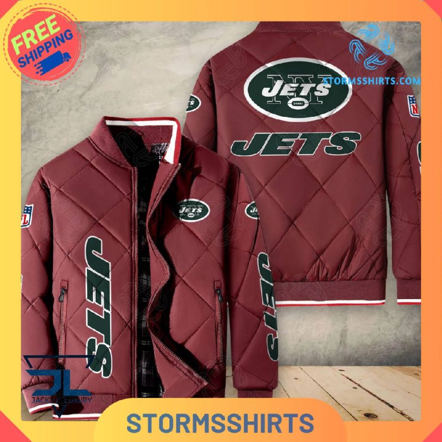 New york jets quilted bomber jacket