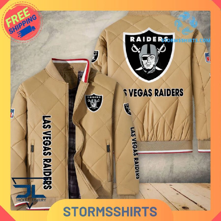Oakland Raiders Quilted Bomber Jacket