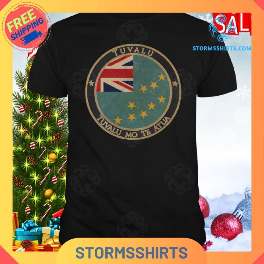 Tuvalu oceania oceanian flag vintage shirt