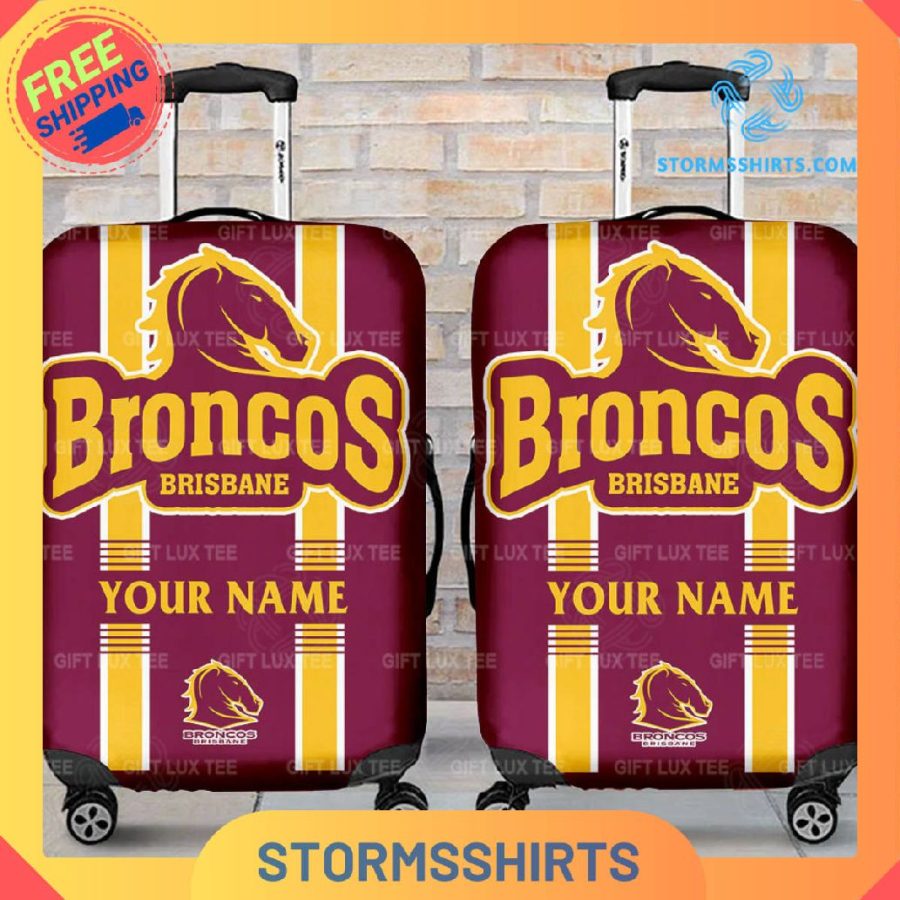 Brisbane broncos nrl personalized luggage cover