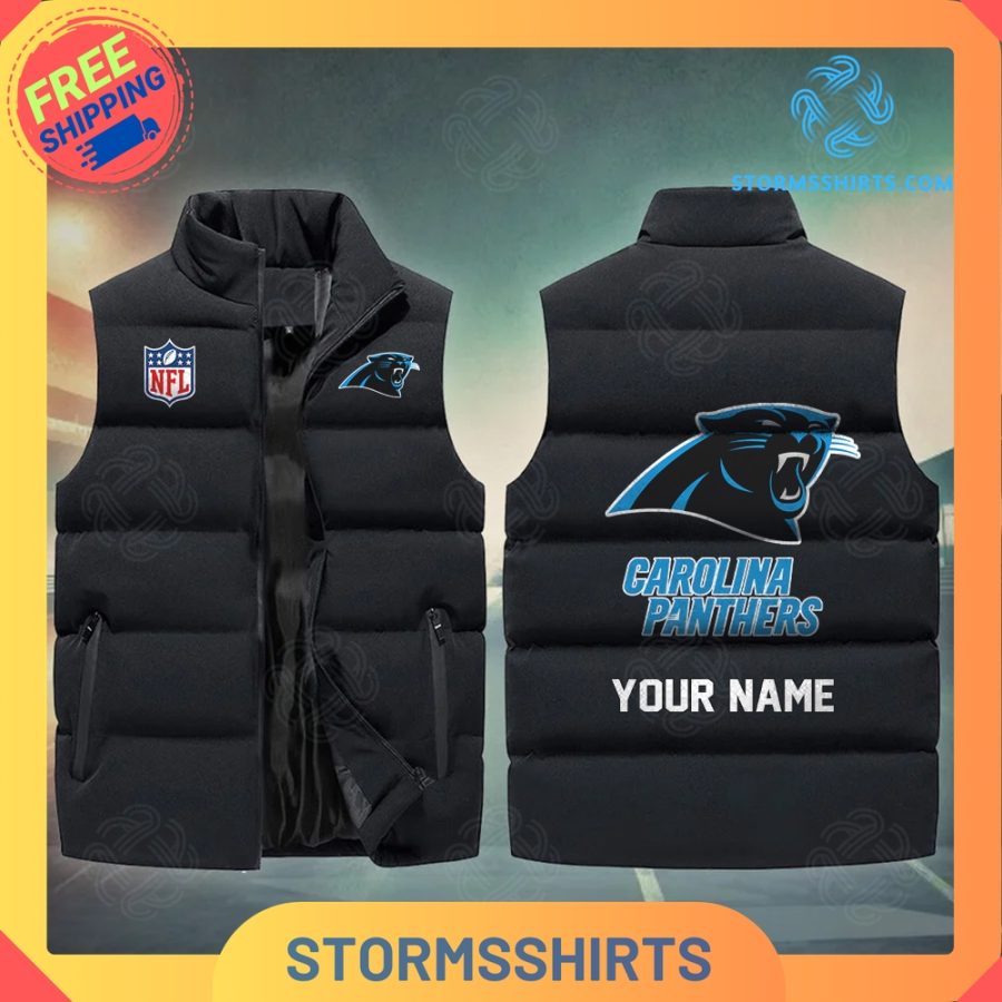 Carolina Panthers Sleeveless Puffer Jacket