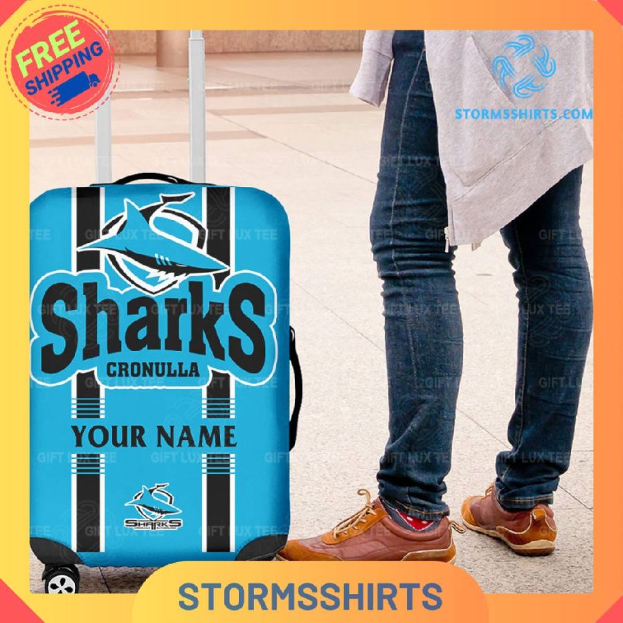 Cronulla sharks nrl personalized luggage cover