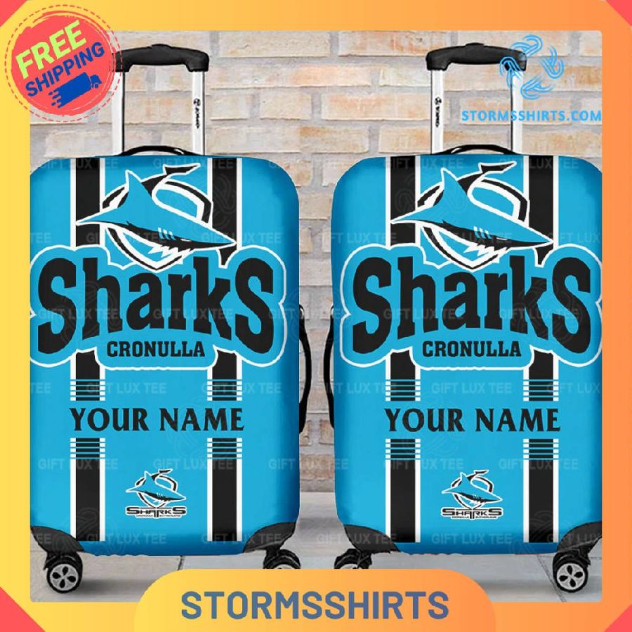 Cronulla sharks nrl personalized luggage cover