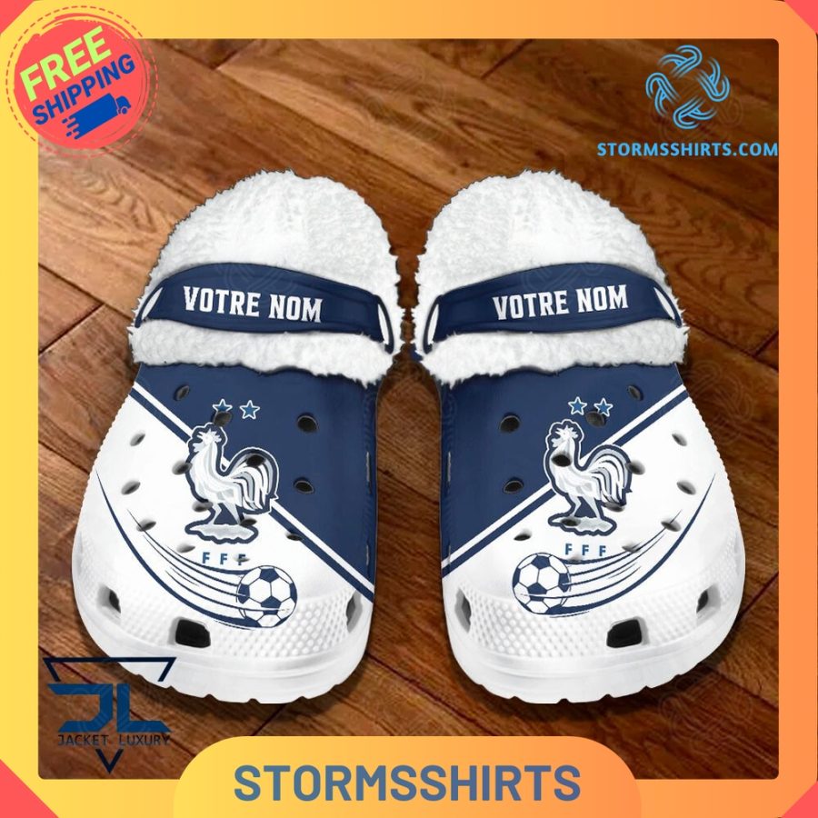 France National Football Team Personalized Fuzz-lined Crocs