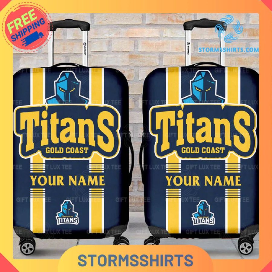Gold coast titans nrl personalized luggage cover
