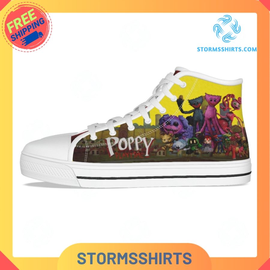 Huggy wuggy poppy playtime canvas shoes