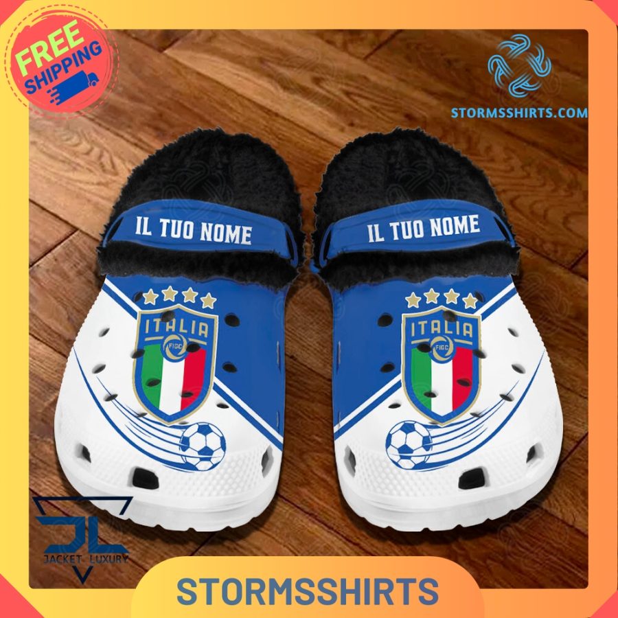 Italy National Football Team Personalized Fuzz-lined Crocs