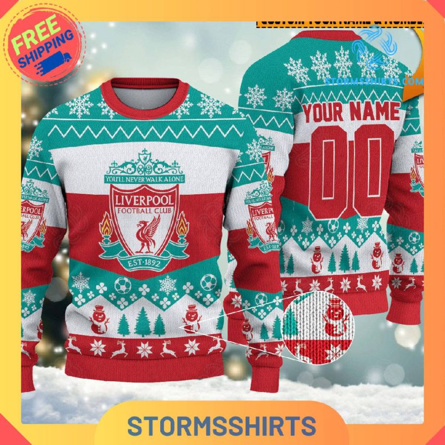 Liverpool EPL New Personalized Ugly Christmas Sweater