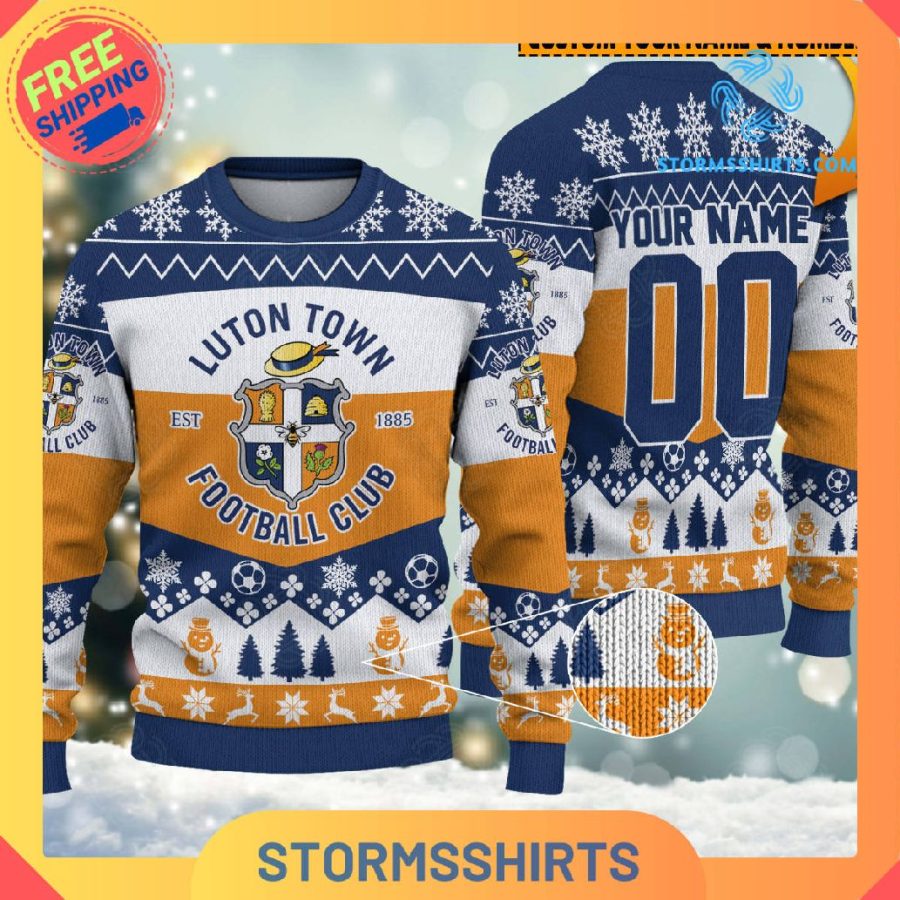 Luton Town EPL New Personalized Ugly Christmas Sweater