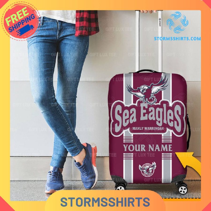 Manly Warringah Sea Eagles NRL Personalized Luggage Cover