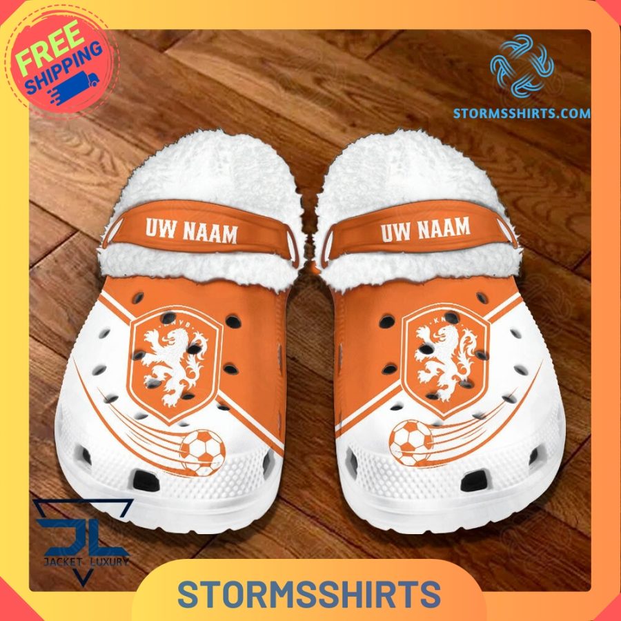 Netherlands national football team personalized fuzz-lined crocs