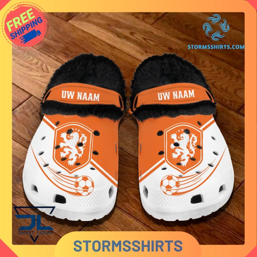 Netherlands National Football Team Personalized Fuzz-lined Crocs