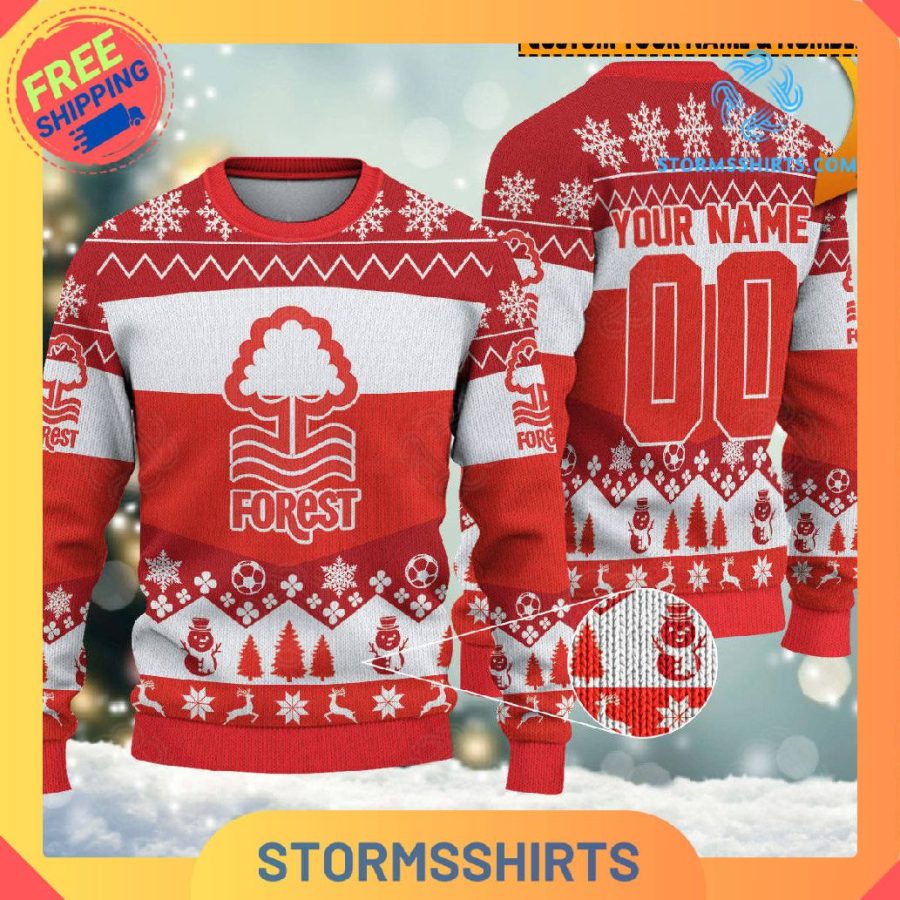 Nottingham Forest EPL New Personalized Ugly Christmas Sweater