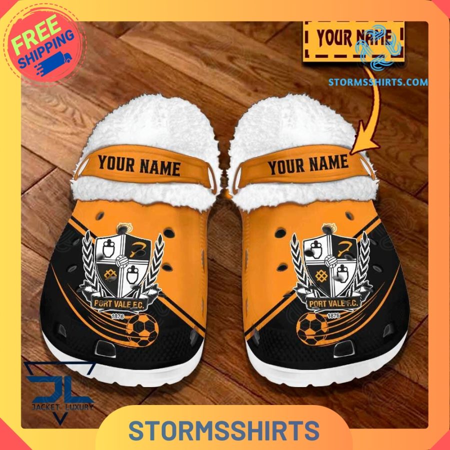 Port Vale Personalized Fuzz-lined Crocs