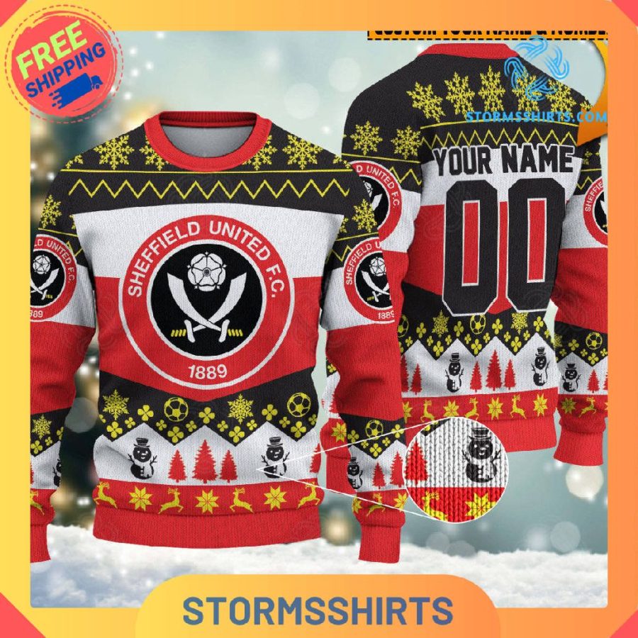 Sheffield United EPL New Personalized Ugly Christmas Sweater