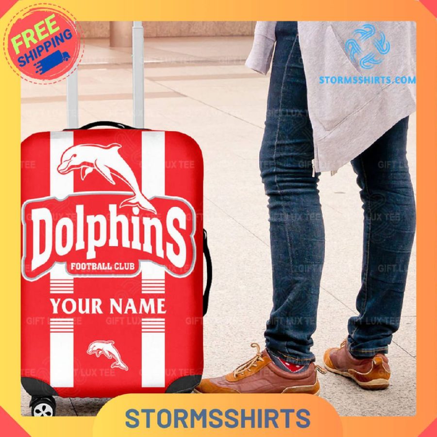 The dolphins nrl personalized luggage cover