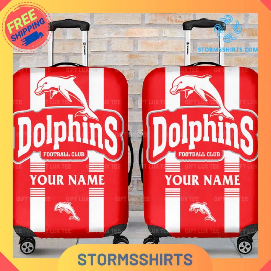 The dolphins nrl personalized luggage cover