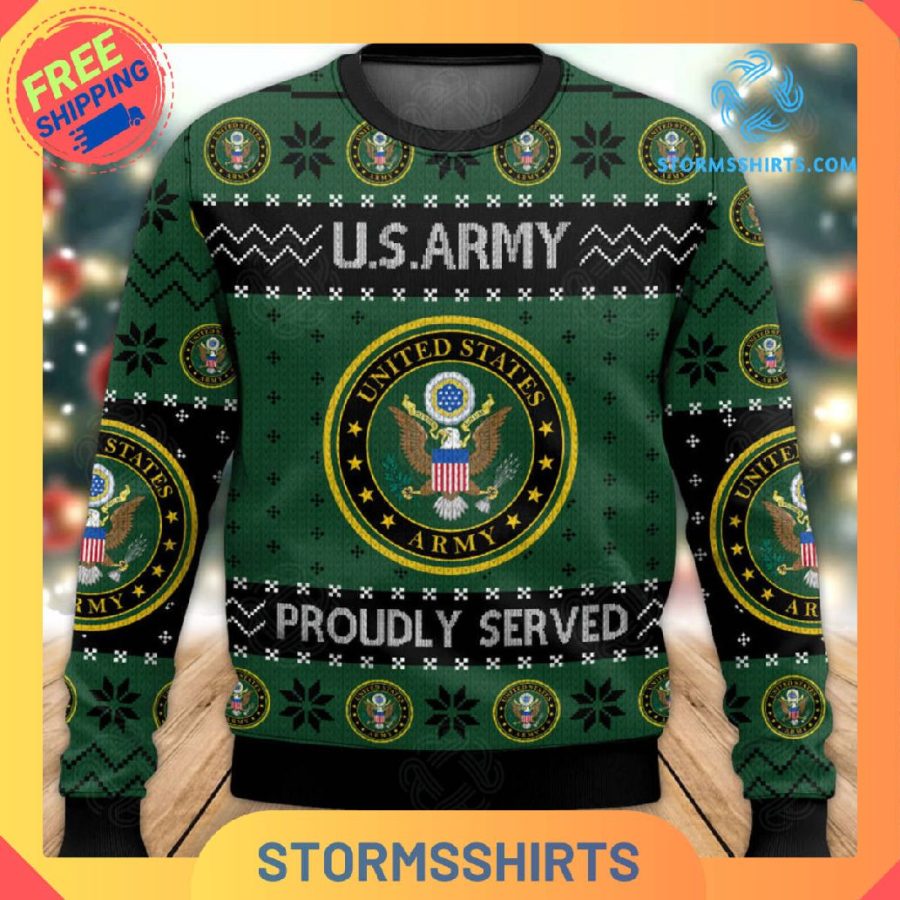US Army Veteran Ugly Christmas Sweater