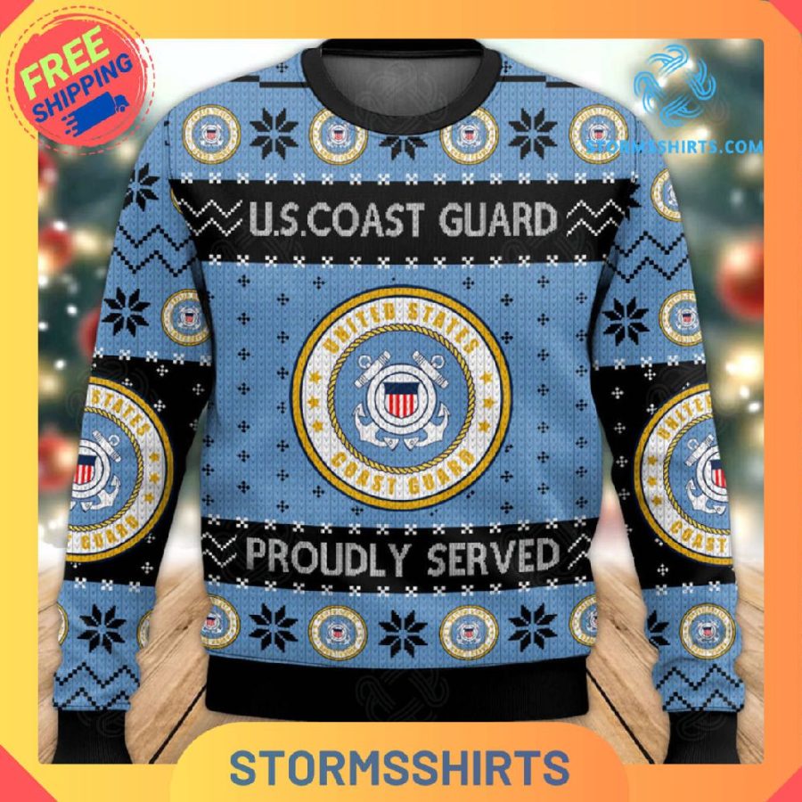 US Coast Guard Veteran Ugly Christmas Sweater