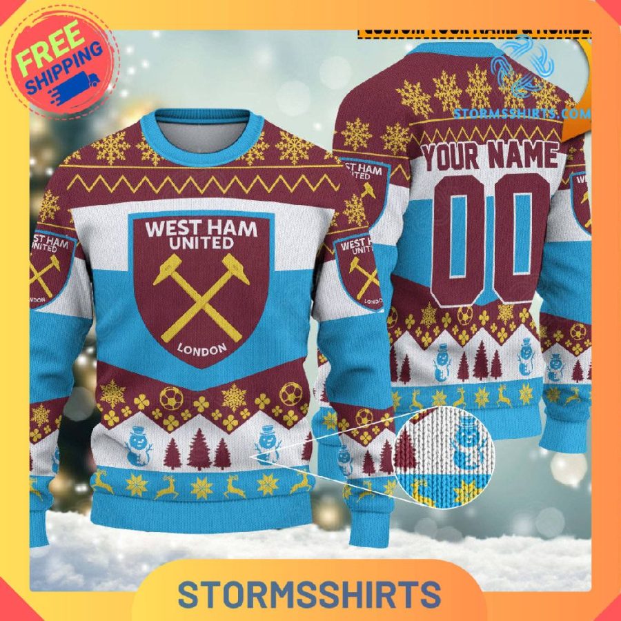 West Ham United EPL New Personalized Ugly Christmas Sweater