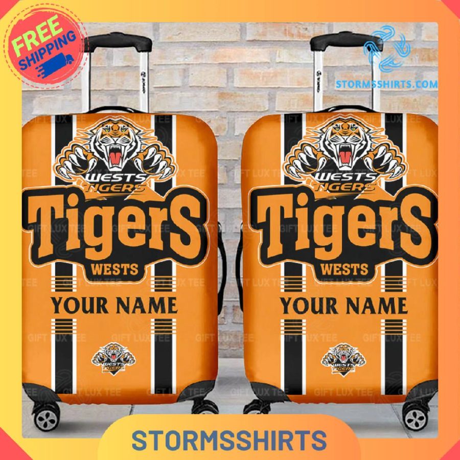 Wests tigers nrl personalized luggage cover