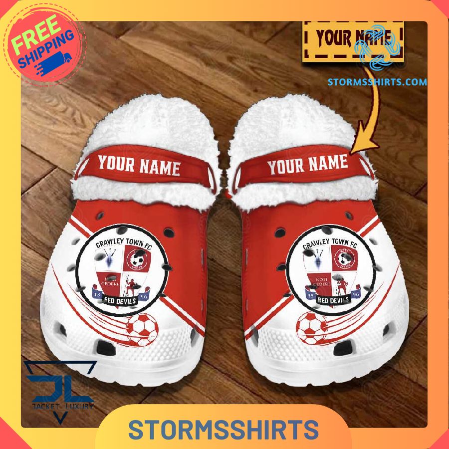 Crawley Town Personalized Fuzz-lined Crocs