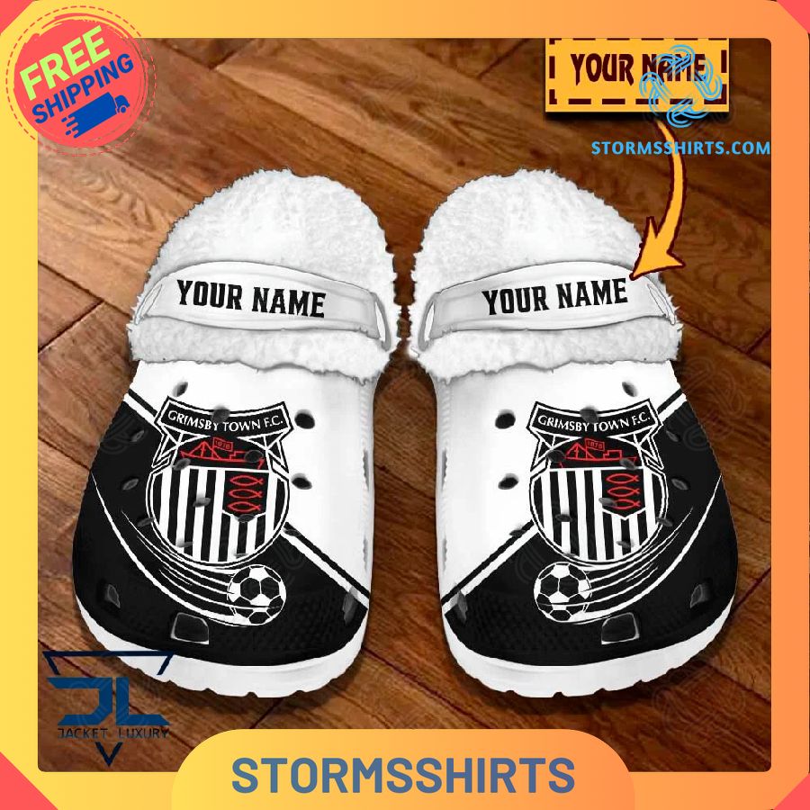 Grimsby Town Personalized Fuzz-lined Crocs