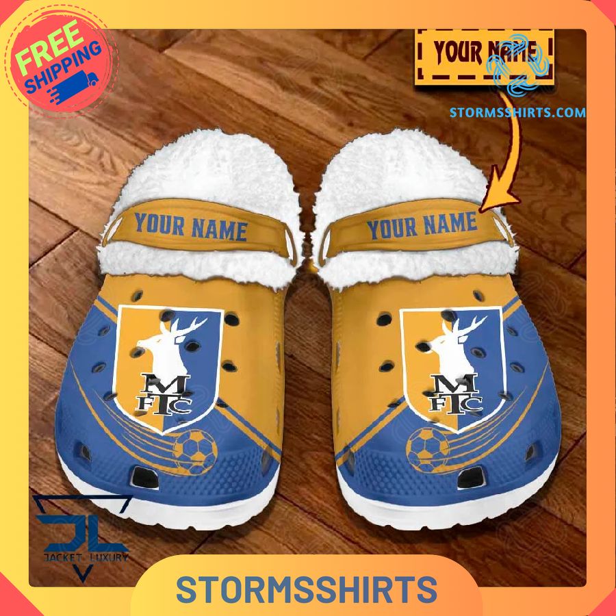 Mansfield Town Personalized Fuzz-lined Crocs