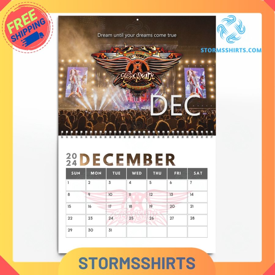 Aerosmith 2024 wall hanging calendar