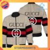 Gucci Logo Luxury Brand Pattern Bomber Jacket