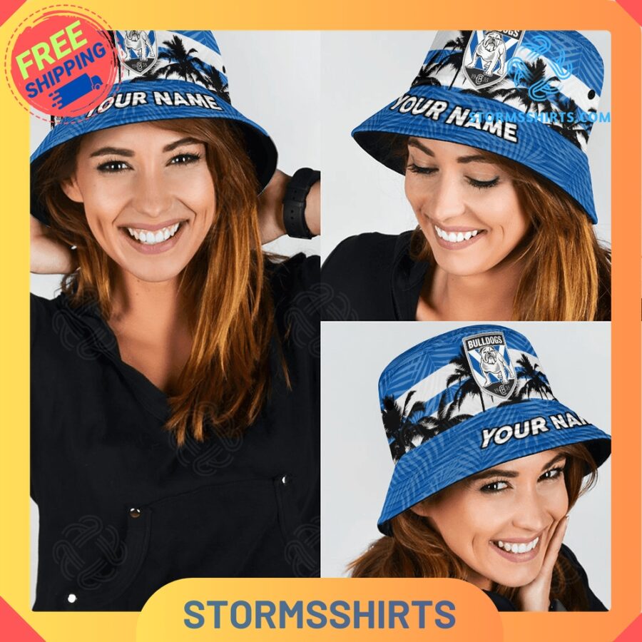 Canterbury bankstown bulldogs personalized nrl bucket hat