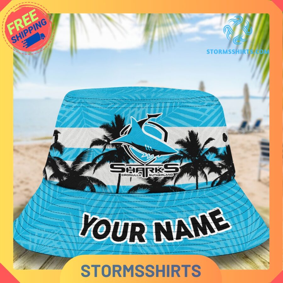 Cronulla Sutherland Sharks Personalized NRL Bucket Hat