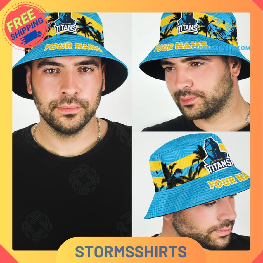 Gold coast titans personalized nrl bucket hat