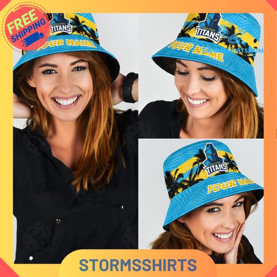 Gold coast titans personalized nrl bucket hat